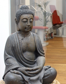 Budda in den Büroräumen